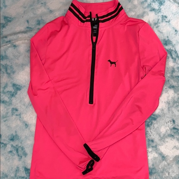 VS PINK Hot Pink Quarter ZIP - Picture 2 of 3